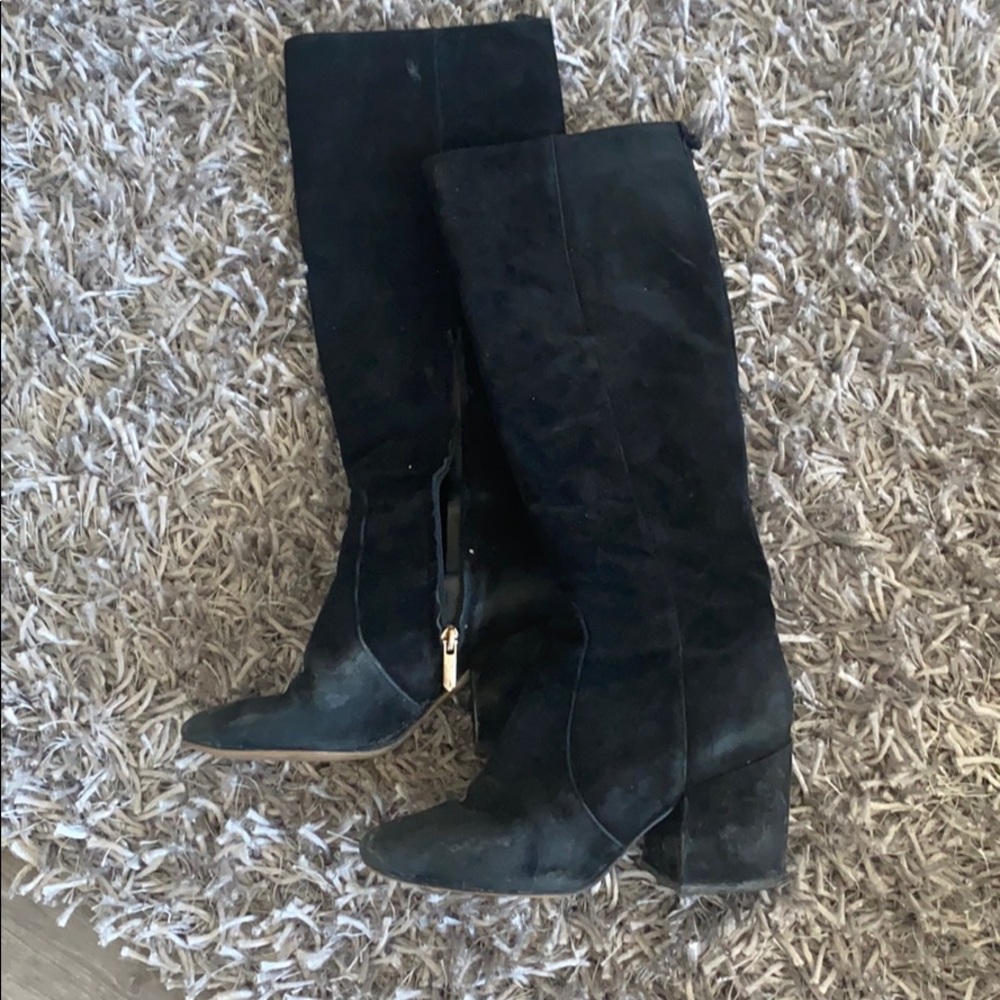 Sam Edelman tall black suede boots